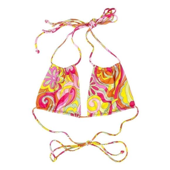 Frankie’s Bikinis Sand Halter Top Large - Picture 5 of 7